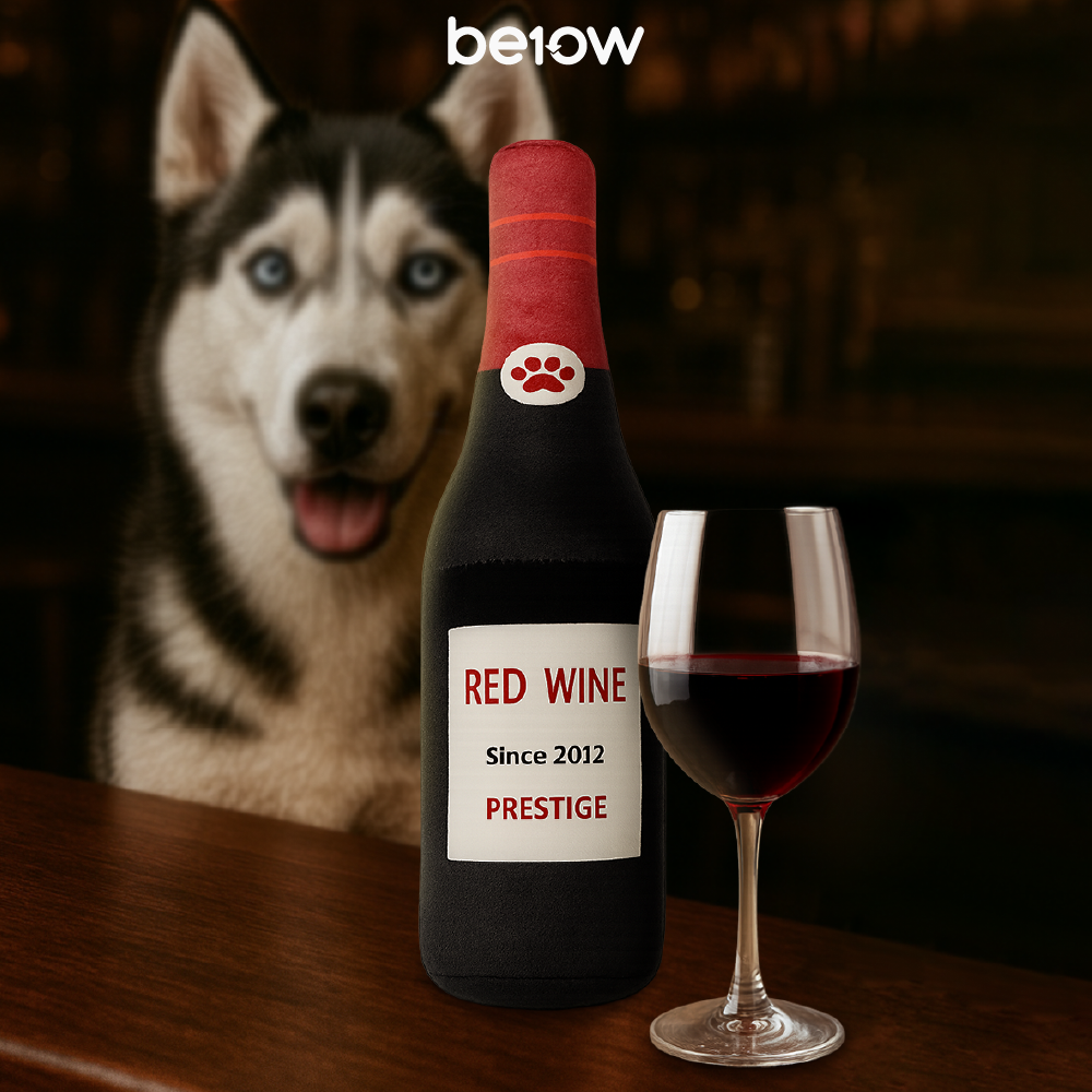 BE10W Party Bottle Plush Dog Toy Night Out