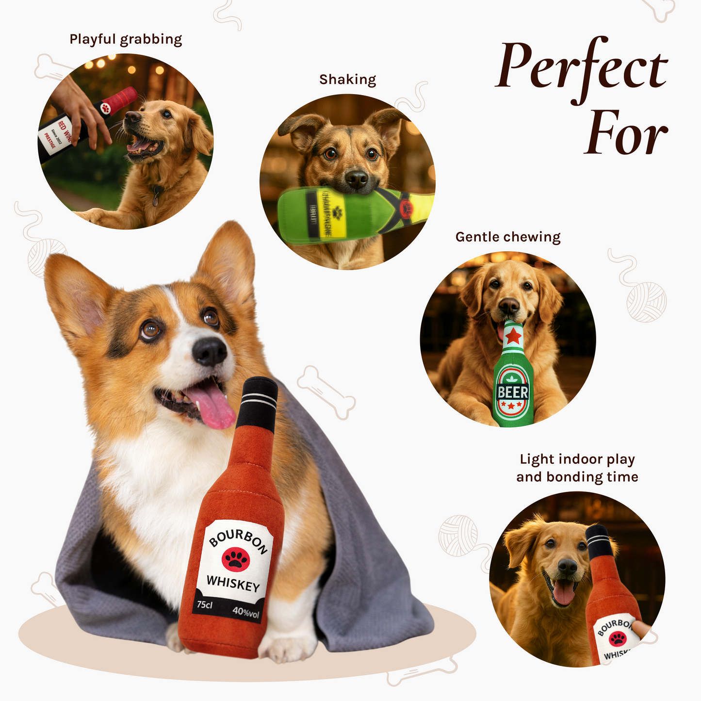 BE10W Dog Toy Bundle Pawty Bar Collection