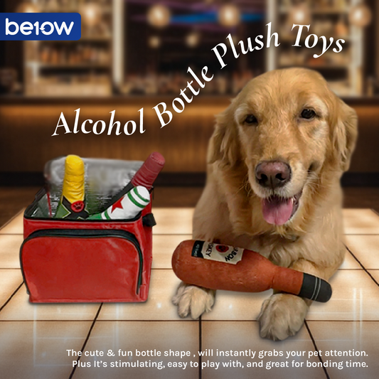 Party Bottle Plush Toy for Pets