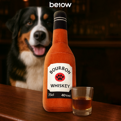 BE10W Party Bottle Plush Dog Toy Night Out