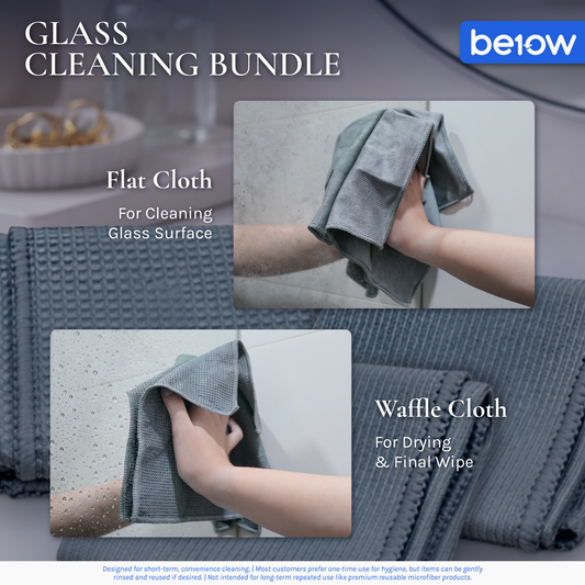 BE10W Glass Cleaning Kit - for Wiping & Drying