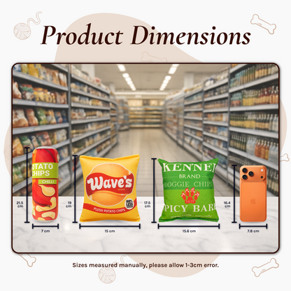 BE10W Dog Plush Toys Paws and Chips Bundle