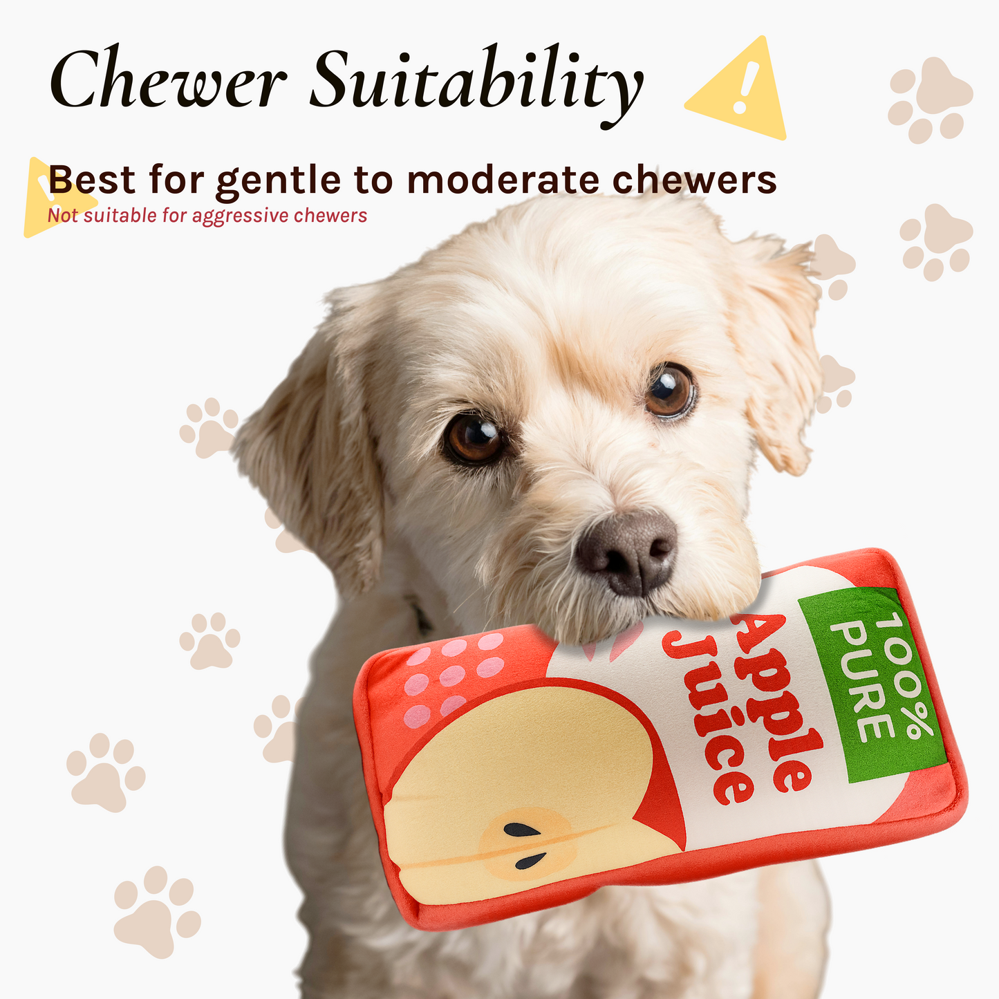 BE10W Dog Plush Toys 100% Pure Juice Box